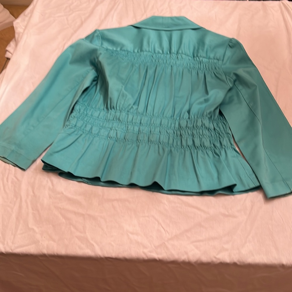 Turquoise light weight jacket - Picture 3 of 4